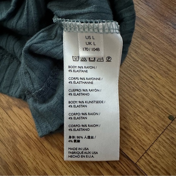 Free People Beach Blue Ribbed Short Sleeve Maxi Dress Fitted Size Large - Picture 5 of 7